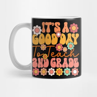 Womens Its A Good Day To Teach 2Nd Grade Cute Retro Groovy Teacher Mug